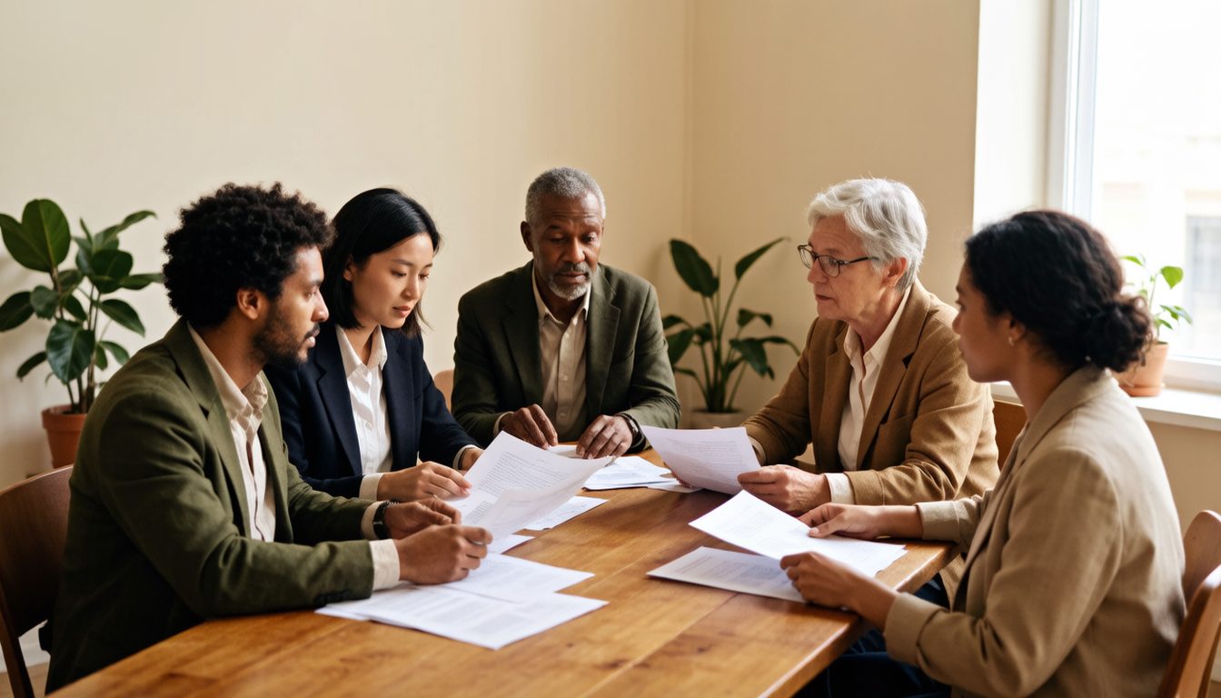 Advisory panel members reviewing AUREA draft standards